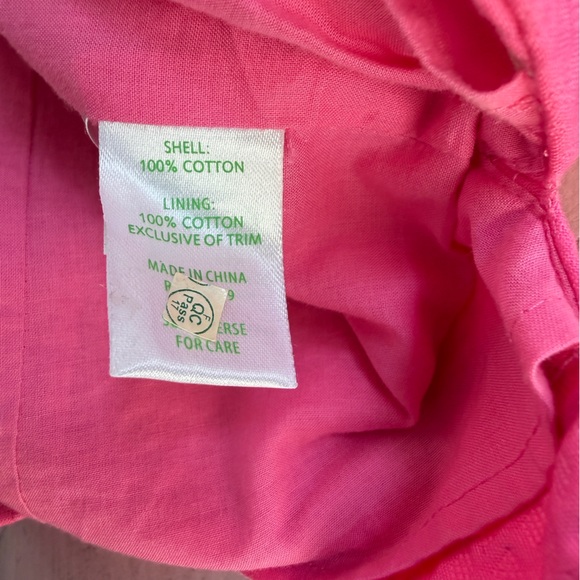 Lilly Pulitzer Janice Cotton Shift Dress in Pink size 2 light gold & pink - Picture 10 of 11